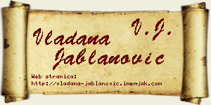 Vladana Jablanović vizit kartica